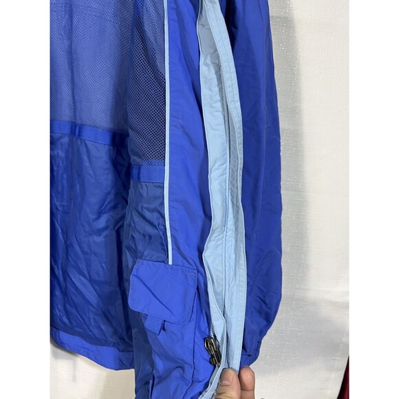 VTG LL Bean Blue Soft Shell Light‎ Windbreaker Jacket Sz. Large Regular - Picture 6 of 7